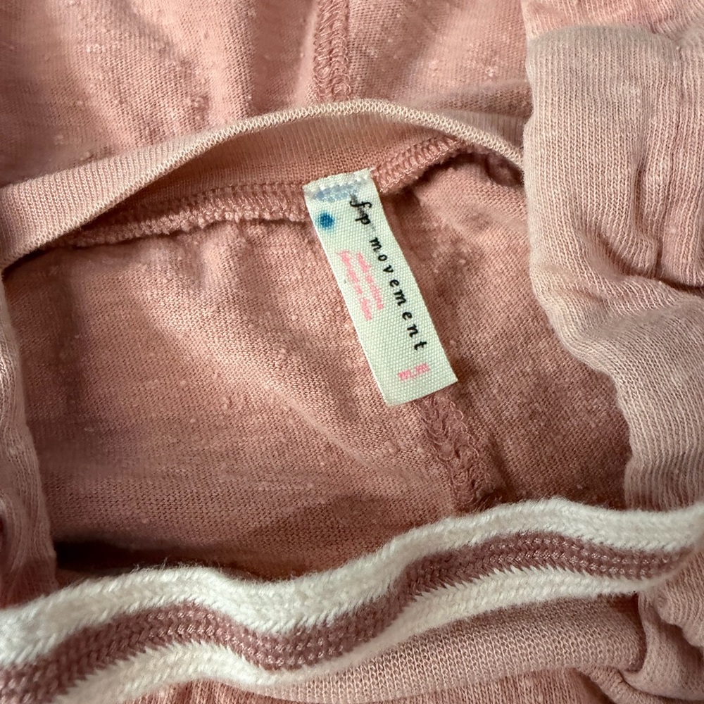 FREE PEOPLE MOVEMENT Cayuga Hooded Tunic Hoodie Sweatshirt Pink Oversized M - Picture 7 of 13